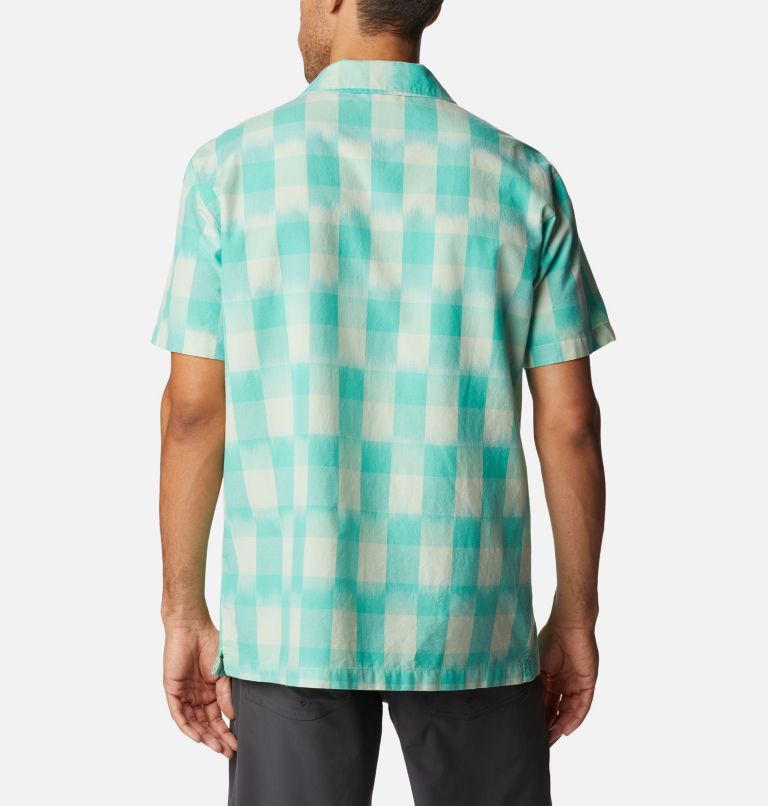 Men's Scenic Ridge Short Sleeve Shirt, Color: Ice Green Ikat, image 2