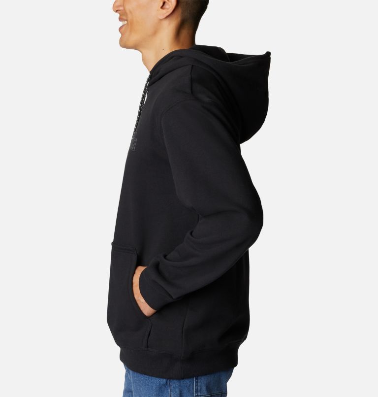 Thumbnail: Men's Columbia Lodge French Terry II Hoodie, Color: Black, CSC Branded Shadow Graphic, image 3