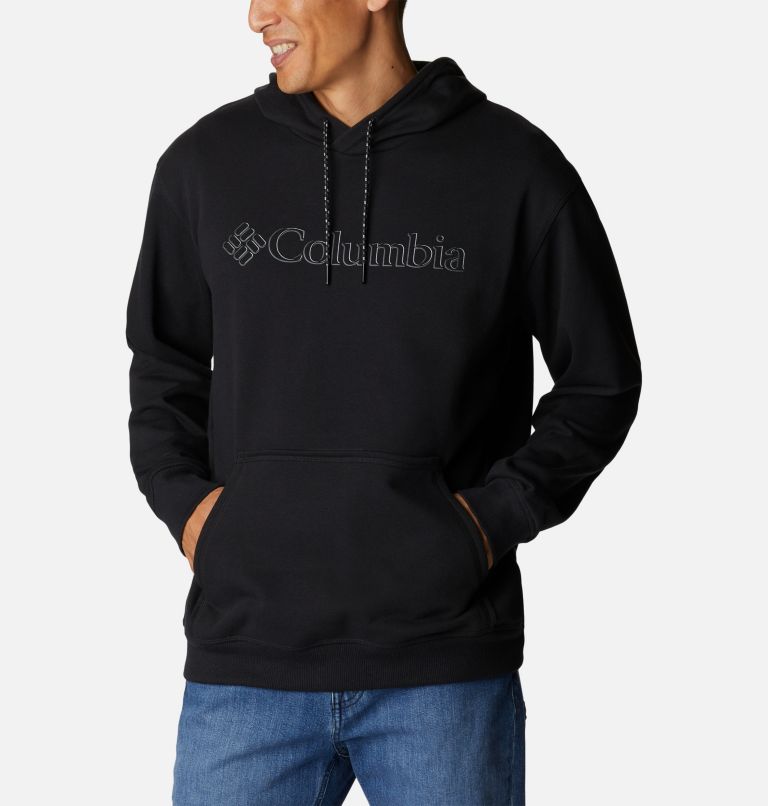 Men's Columbia Lodge French Terry II Hoodie, Color: Black, CSC Branded Shadow Graphic, image 5