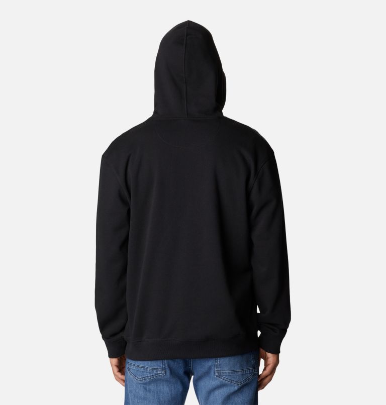 Thumbnail: Men's Columbia Lodge French Terry II Hoodie, Color: Black, CSC Branded Shadow Graphic, image 2