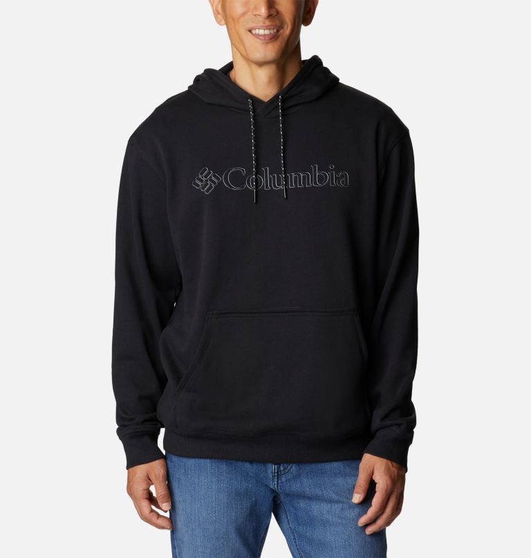 Chandail à capuchon en tissu éponge Columbia Lodge II Homme, Color: Black, CSC Branded Shadow Graphic, image 1