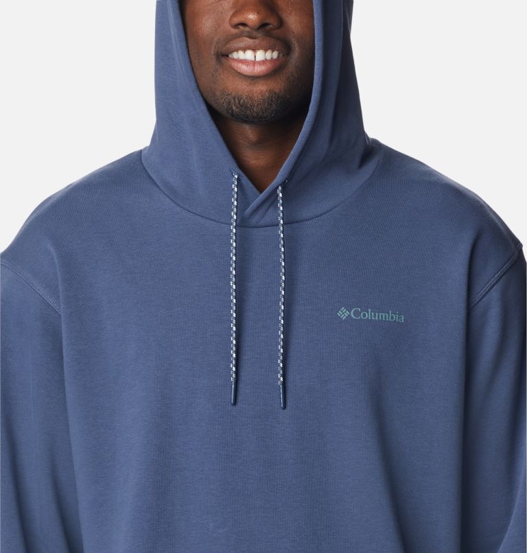 Men's Columbia Lodge French Terry II Hoodie, Color: Dark Mountain, Hazy Hills Graphic, image 4
