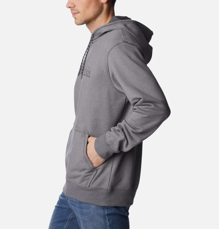 Men's Columbia Lodge French Terry II Hoodie, Color: City Grey Hthr, CSC Branded Shadow Graph, image 3