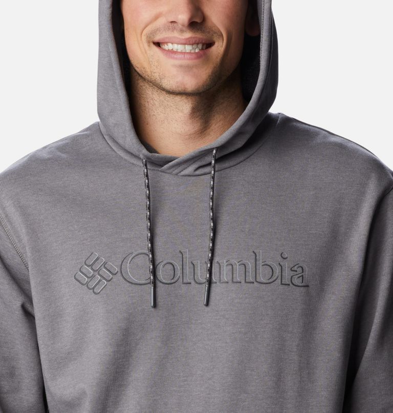 Men's Columbia Lodge French Terry II Hoodie, Color: City Grey Hthr, CSC Branded Shadow Graph, image 4