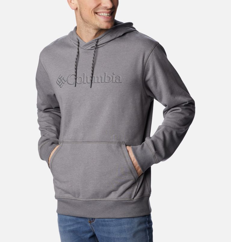 Men's Columbia Lodge French Terry II Hoodie, Color: City Grey Hthr, CSC Branded Shadow Graph, image 5