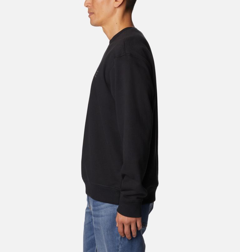 Thumbnail: Men's Columbia Lodge French Terry II Crew, Color: Black, CSC Branded Shadow Graphic, image 3