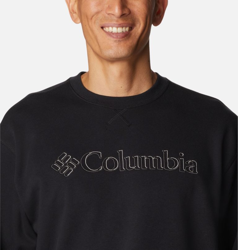 Men's Columbia Lodge French Terry II Crew, Color: Black, CSC Branded Shadow Graphic, image 4