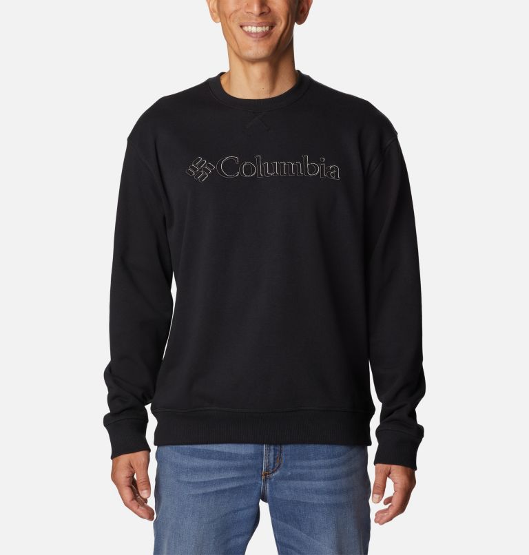 Men's Columbia Lodge French Terry II Crew, Color: Black, CSC Branded Shadow Graphic, image 1