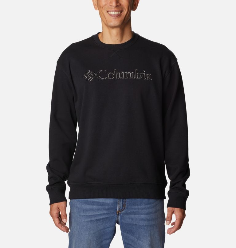 Men's Columbia Lodge French Terry II Sweatshirt, Color: Black, CSC Branded Shadow Graphic, image 1