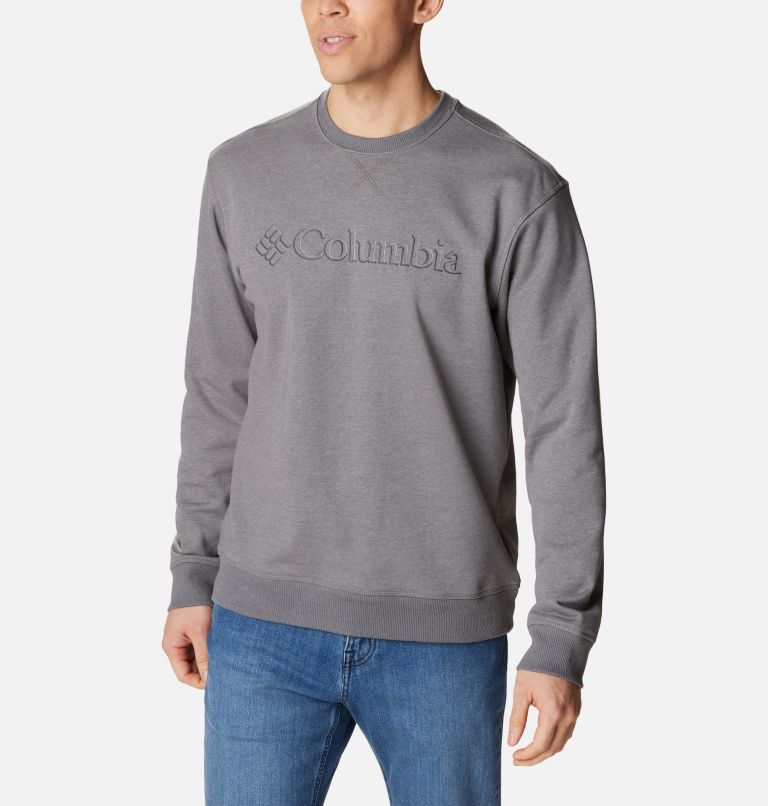 Thumbnail: Men's Columbia Lodge French Terry II Sweatshirt, Color: City Grey Hthr, CSC Branded Shadow Graph, image 5