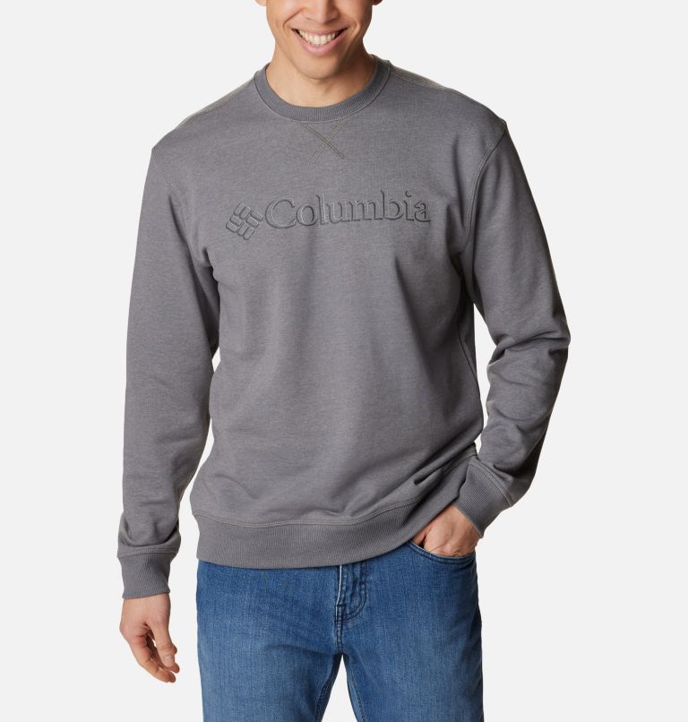 Men's Columbia Lodge French Terry II Sweatshirt, Color: City Grey Hthr, CSC Branded Shadow Graph, image 1