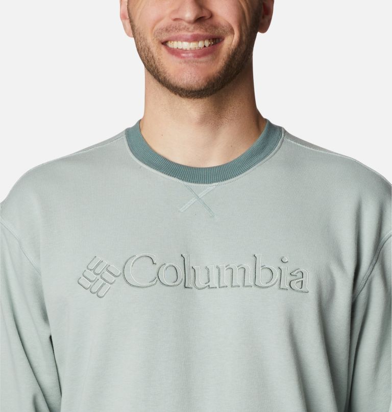Thumbnail: Men's Columbia Lodge French Terry II Sweatshirt, Color: Niagara, CSC Branded Shadow Graphic, image 4
