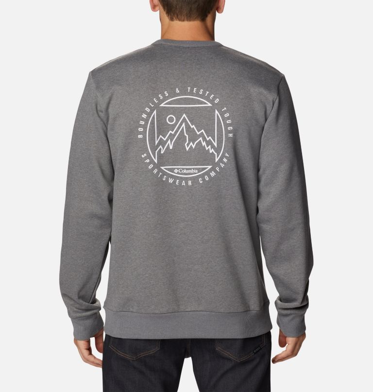 Men's Tumalo Creek Sweatshirt, Color: City Grey Heather, Boundless Graphic, image 2