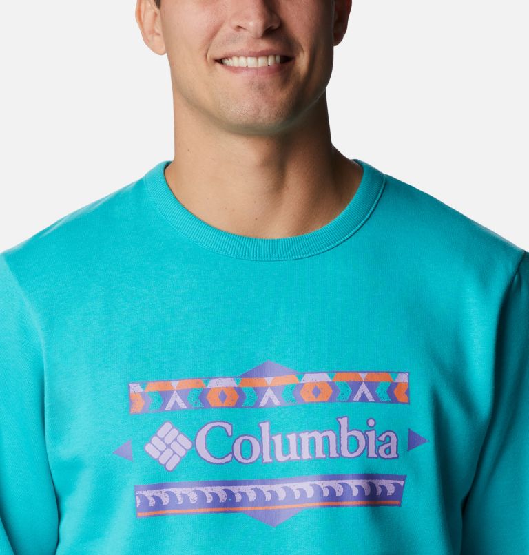 Men's Tumalo Creek Sweatshirt, Color: Bright Aqua, Bordered CSC, image 4
