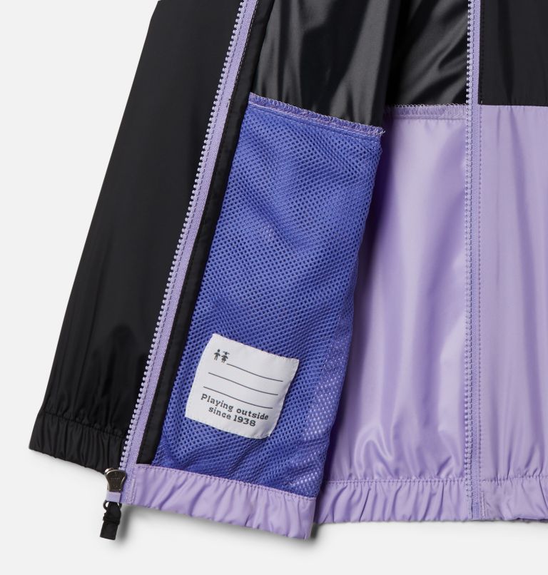 Lily Basin Windbreaker mit Kapuze für Mädchen, Color: Black, Frosted Purple, image 3