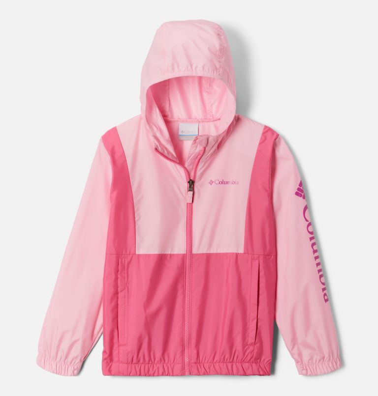 Girl's Lily Basin Hooded Windbreaker, Color: Wild Rose, Wild Geranium, image 1