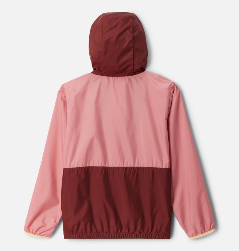 Kids' Back Bowl Hooded Windbreaker, Color: Pink Agave, Spice, Sunkissed, image 2