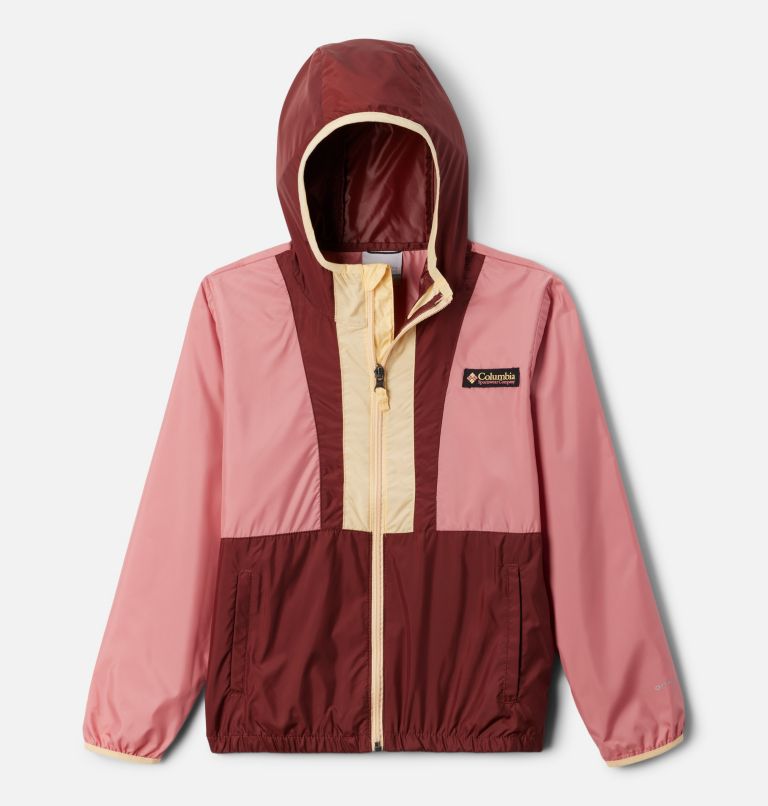 Kids' Back Bowl Hooded Windbreaker, Color: Pink Agave, Spice, Sunkissed, image 1