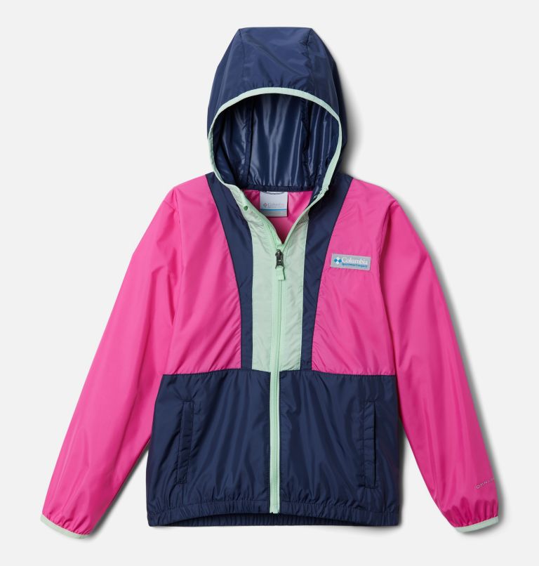 Thumbnail: Kids' Back Bowl Hooded Windbreaker, Color: Pink Ice, Nocturnal, Key West, image 1