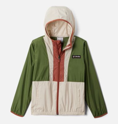 Youth Back Bowl Hooded Windbreaker, Color: Canteen, Dark Stone, Auburn, image 1