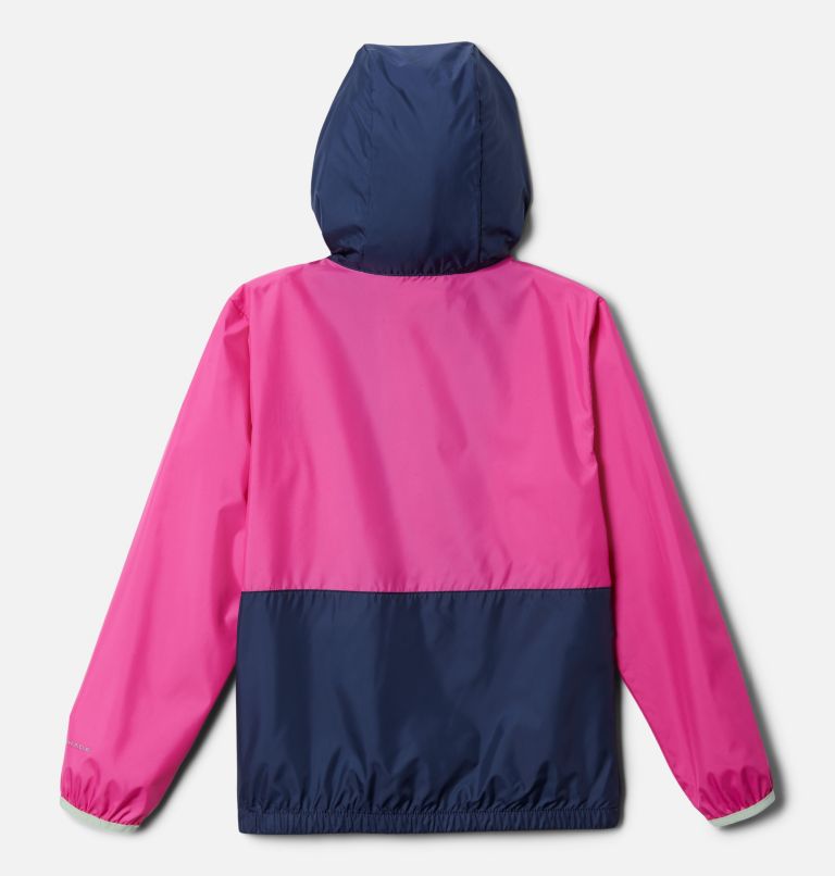 Youth Back Bowl Hooded Windbreaker, Color: Pink Ice, Nocturnal, Key West, image 2