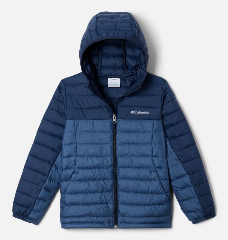 Boys' Silver Falls Hooded Jacket, Color: Dark Mountain, Collegiate Navy, image 1