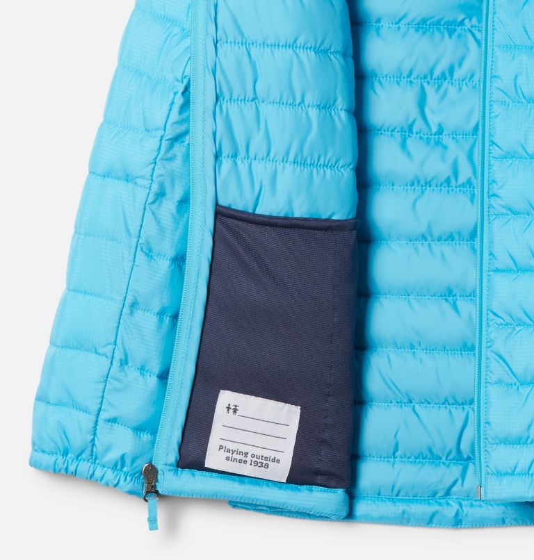 Girl's Silver Falls Insulated Hooded Jacket, Color: Atoll, image 3