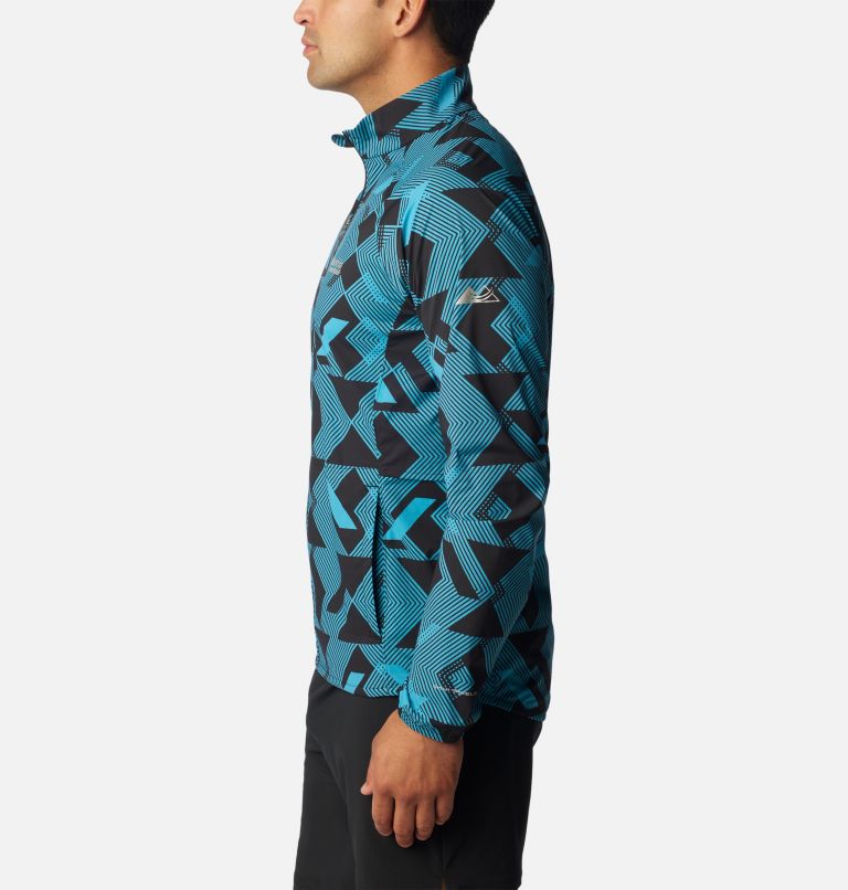 M Endless Trail Wind Shell | 011 | XL, Color: Black, Ocean Blue Tech Check, image 3