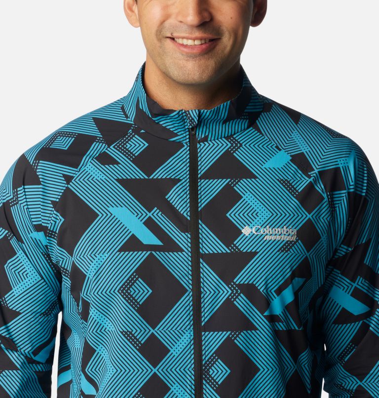 M Endless Trail Wind Shell | 011 | XL, Color: Black, Ocean Blue Tech Check, image 4