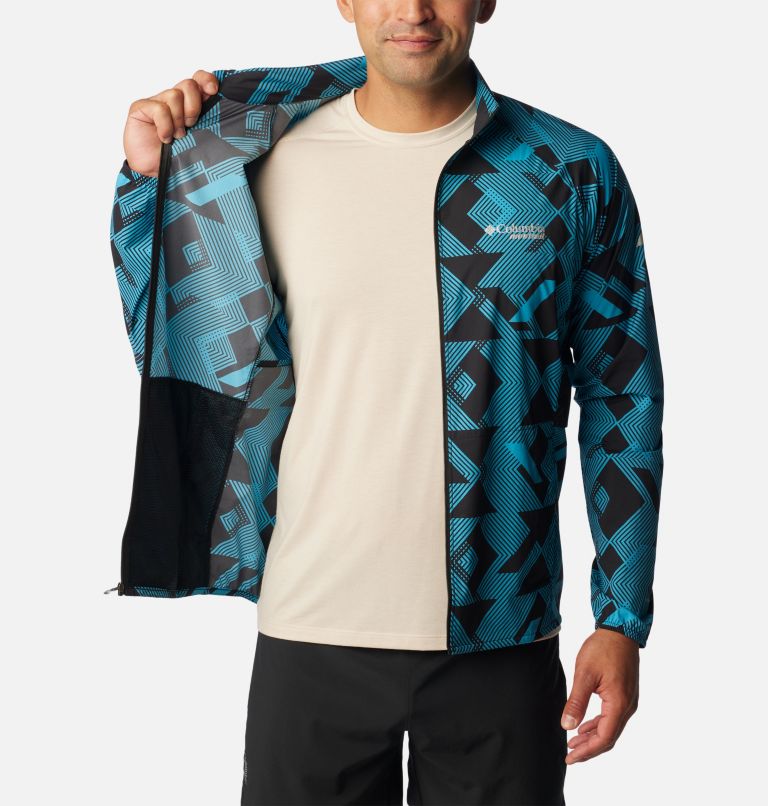 M Endless Trail Wind Shell | 011 | XL, Color: Black, Ocean Blue Tech Check, image 5