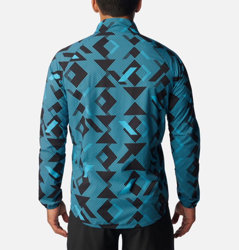 M Endless Trail Wind Shell | 011 | XL, Color: Black, Ocean Blue Tech Check, image 2