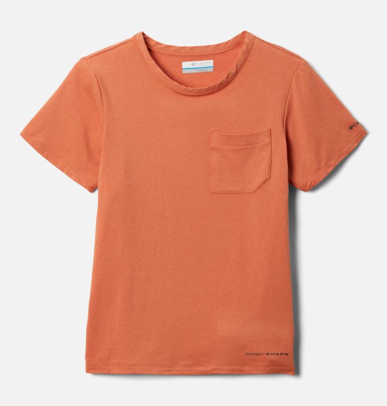 Thumbnail: Boy's Tech Trail Short Sleeve T-Shirt, Color: Desert Orange Heather, image 1