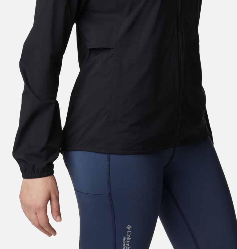 Women's Endless Trail Wind Shell Jacket, Color: Black, image 6