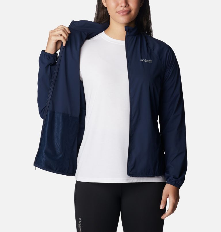 Women's Endless Trail Wind Shell Jacket, Color: Collegiate Navy, image 5