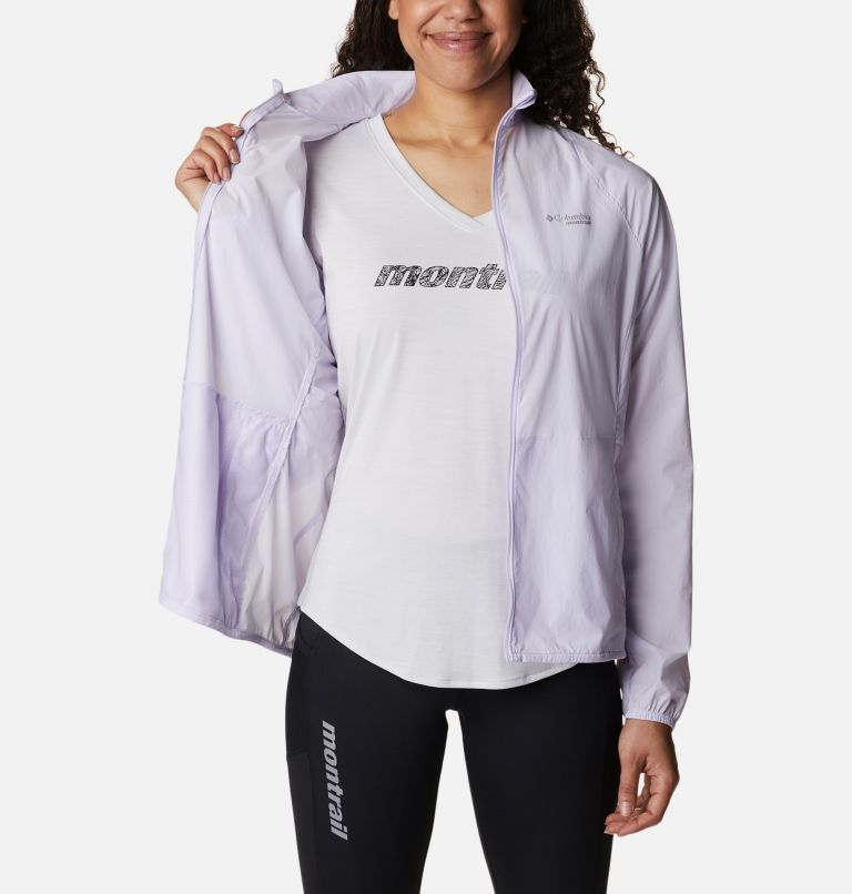 Women's Endless Trail Wind Shell Jacket, Color: Purple Tint, image 5