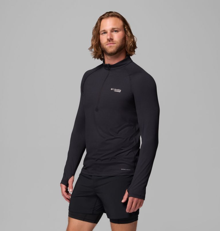 Men's Endless Trail Half Zip Mesh Long Sleeve Shirt, Color: Black, image 4