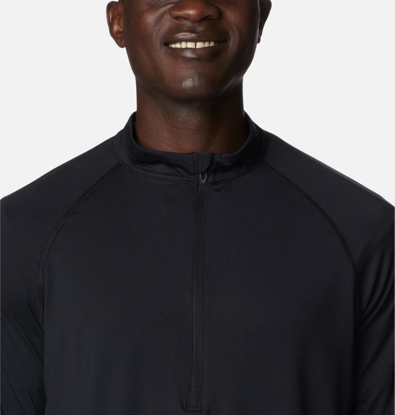 Men's Endless Trail Half Zip Mesh Long Sleeve Shirt, Color: Black, image 4