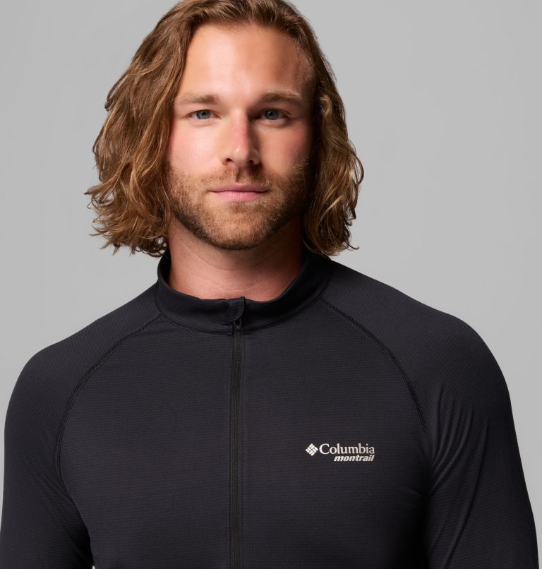 Men's Endless Trail Half Zip Mesh Long Sleeve Shirt, Color: Black, image 5