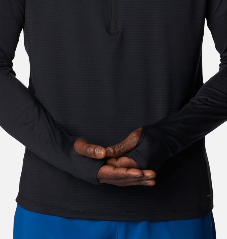 Men's Endless Trail Half Zip Mesh Long Sleeve Shirt, Color: Black, image 6