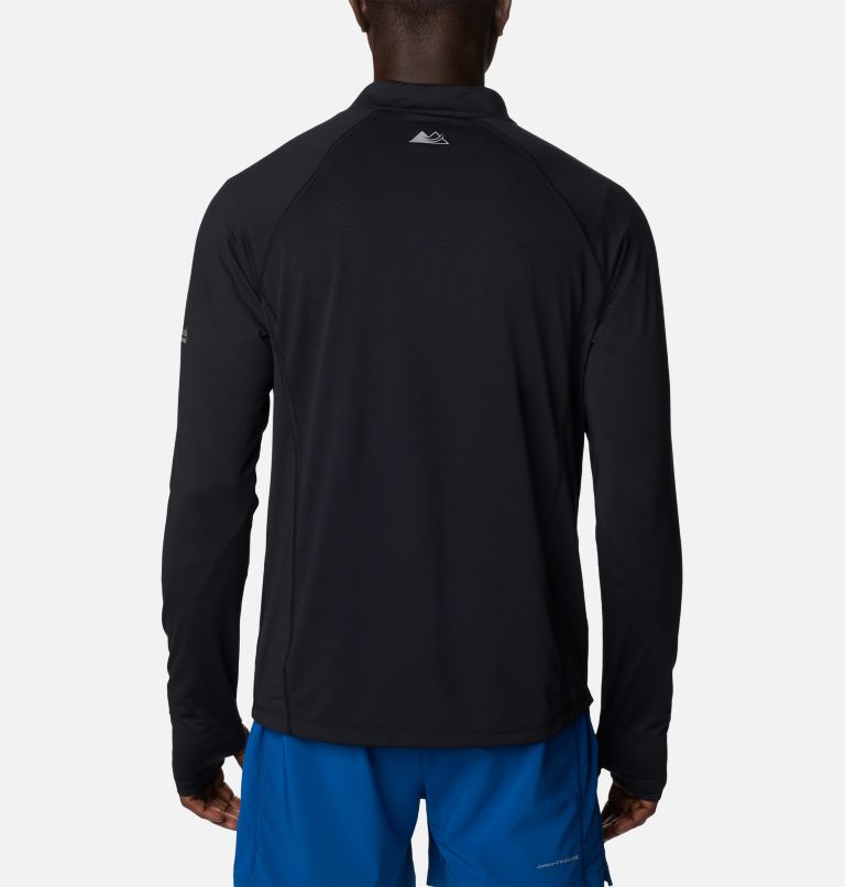 Thumbnail: Men's Endless Trail Half Zip Mesh Long Sleeve Shirt, Color: Black, image 2
