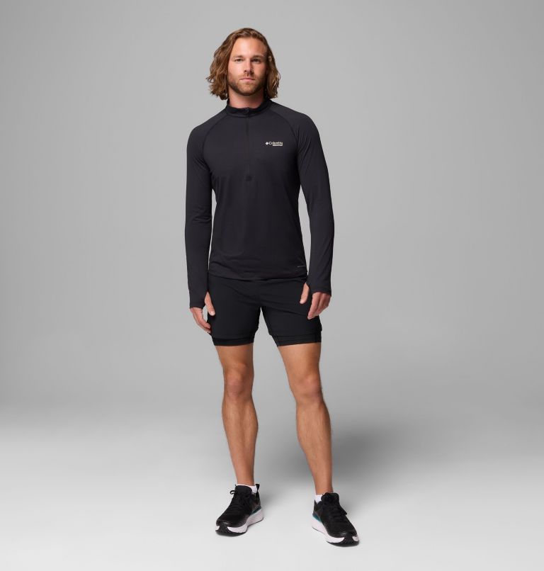 Men's Endless Trail Half Zip Mesh Long Sleeve Shirt, Color: Black, image 2