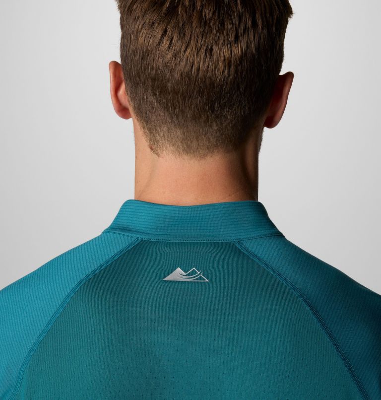Men's Endless Trail Half Zip Mesh Long Sleeve Shirt, Color: River Blue, image 6