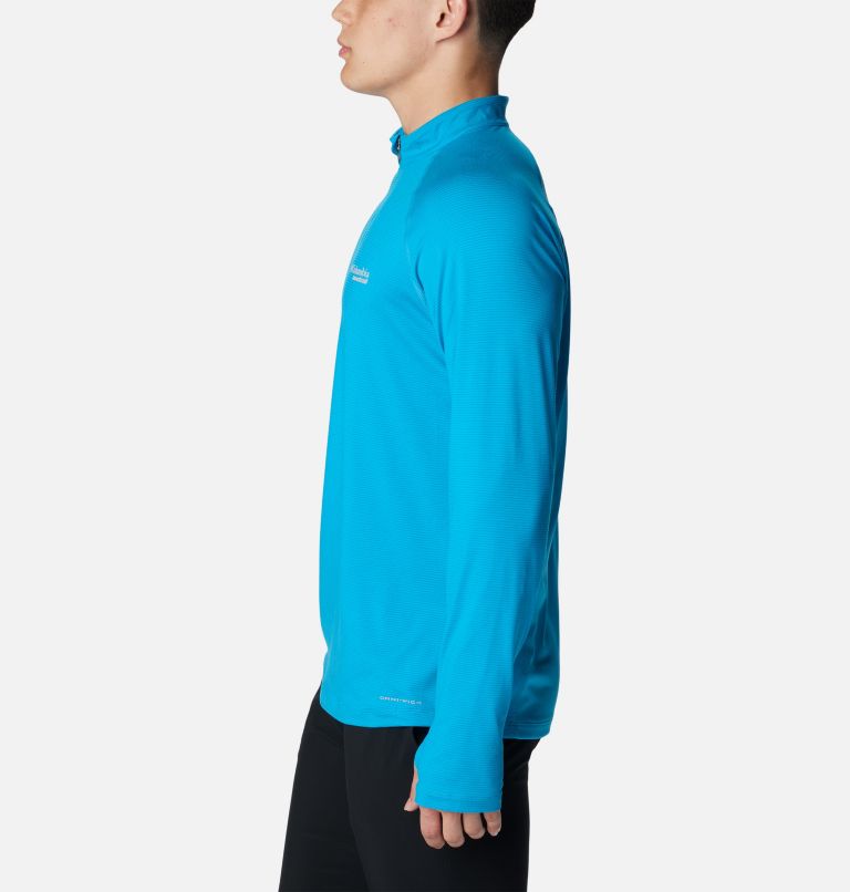 Men's Endless Trail Half Zip Mesh Long Sleeve Shirt, Color: Ocean Blue, image 3