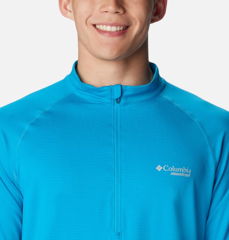 Men's Endless Trail Half Zip Mesh Long Sleeve Shirt, Color: Ocean Blue, image 4