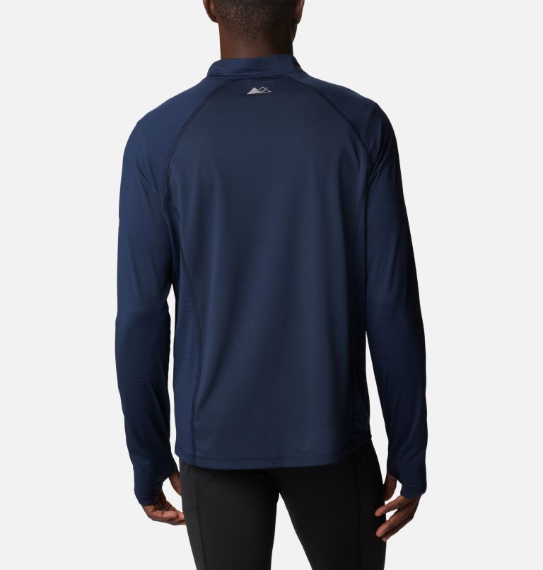 Thumbnail: Men's Endless Trail Half Zip Mesh Long Sleeve Shirt, Color: Collegiate Navy, image 2