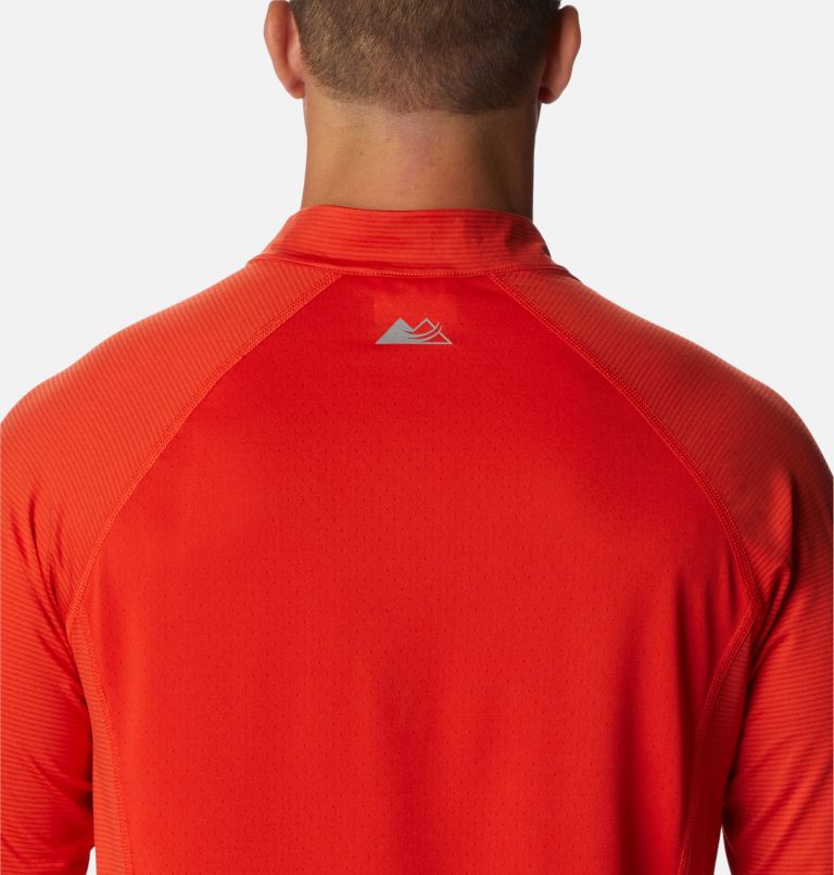 Thumbnail: Men's Endless Trail Half Zip Mesh Long Sleeve Shirt, Color: Spicy, image 5