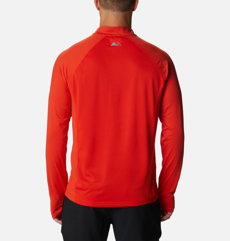 Thumbnail: Men's Endless Trail Half Zip Mesh Long Sleeve Shirt, Color: Spicy, image 2