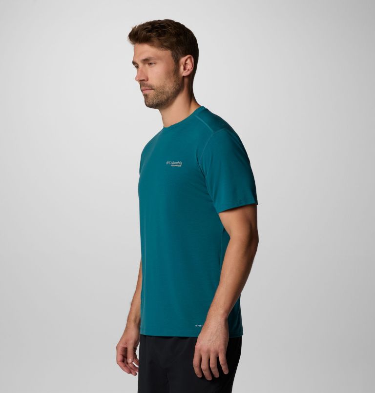 Men's Endless Trail Running Tech T-Shirt, Color: River Blue, image 4