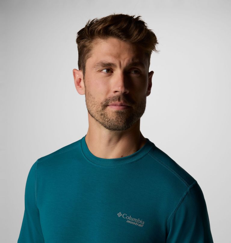 Men's Endless Trail Running Tech T-Shirt, Color: River Blue, image 5