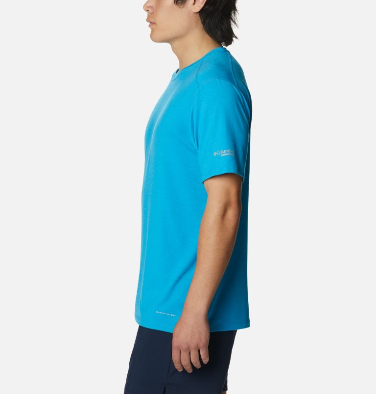 Men's Endless Trail Running Tech T-Shirt, Color: Ocean Blue, image 3